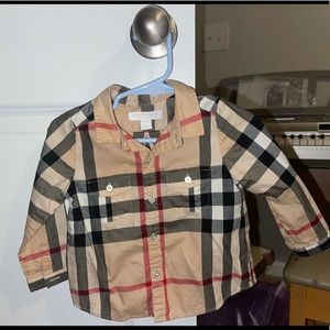 Burberry Check Long Sleeve Button up